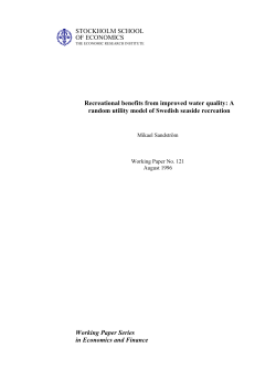 STOCKHOLM SCHOOL OF ECONOMICS Recreational - S