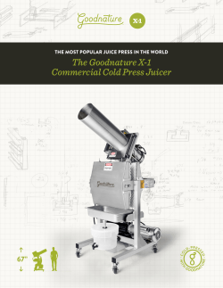 The Goodnature X-1 Commercial Cold Press Juicer