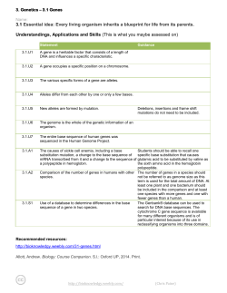 3.1 - Genes - biology4friends