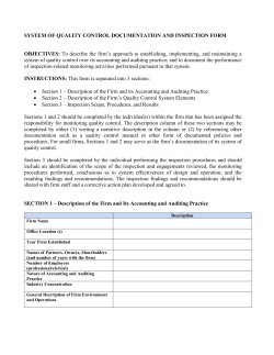 system of quality control inspection form