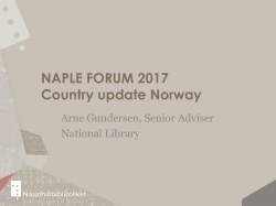Country update Norway