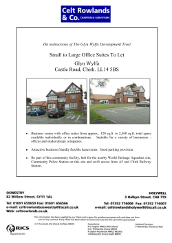 Small to Large Office Suites To Let Glyn Wylfa Castle Road, Chirk