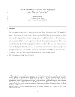 Lost Generations of Firms and Aggregate Labor Market Dynamics