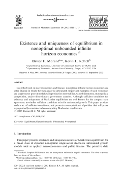Existence and uniqueness of equilibrium in nonoptimal unbounded