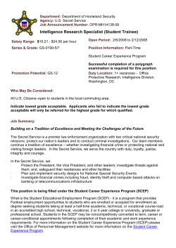 Intelligence Research Specialist (Student Trainee)