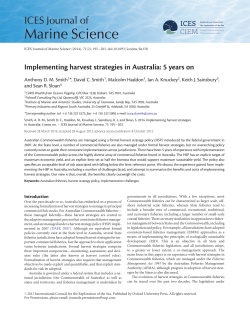 Implementing harvest strategies in Australia: 5 years on