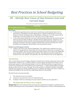 Identify Root Cause of Gap Between Goal and