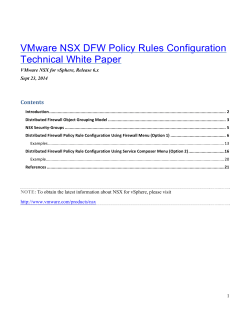 DFW policy rules configration