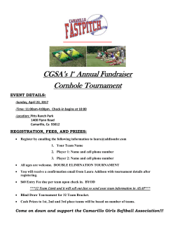 CGSA Cornhole Fundraiser - Camarillo Girls Softball