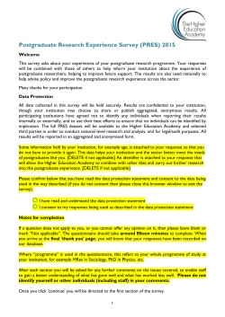 PRES Questionnaire 2015 - Final