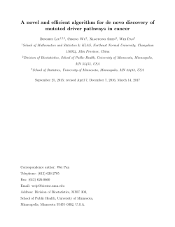 A novel and efficient algorithm for de novo discovery of mutated