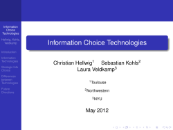 Information Choice Technologies