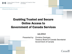 Government of Canada Federating Identity