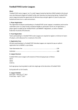 Football FIVE5 Junior Leagues Regulations