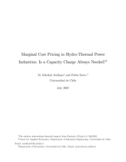 Marginal Cost Pricing in Hydro%Thermal Power Industries: Is a