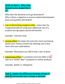 Chapter 4 Change in Demand 10-25-11