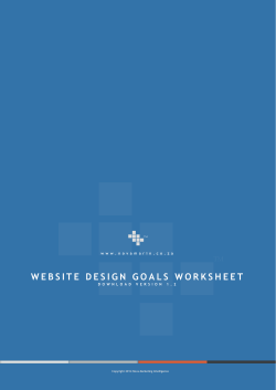 Nova Marketing Intelligence - Website Design Goal Worksheet
