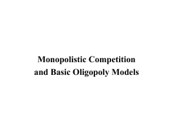 Monopolistic Competition