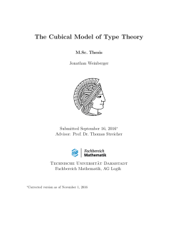 The Cubical Model of Type Theory