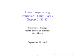 Linear Programming Projection Theory: Part 2 Chapter 2 (57-80)