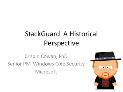 StackGuard: A Historical Perspective
