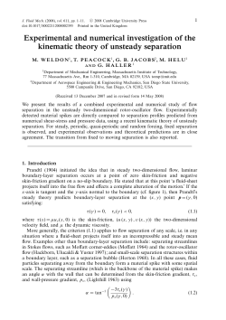 Experimental and numerical investigation of the kinematic theory of