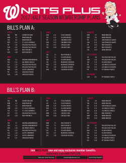 2017 half season membership plans bill`s plan a: bill`s plan b