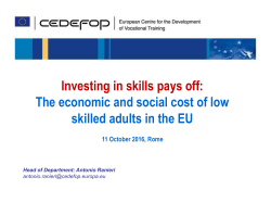 Investing in skills pays off: The economic and social cost of low