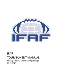 ifaf tournament manual - International Federation of American Football