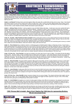 Game 13 Valleys 26-07-14