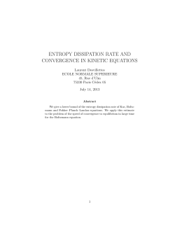 entropy dissipation rate and convergence in kinetic equations