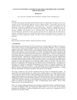 Capacity Investment and Pricing Decisions for Producers and Their