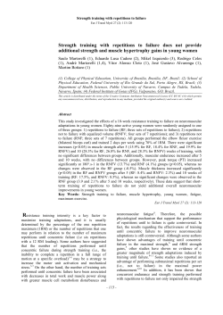 Strength training with repetitions to failure does not provide