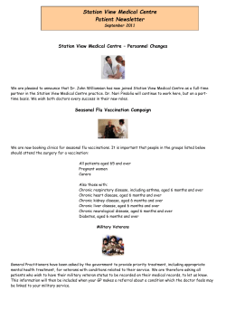 Newsletter - September 2011 - Station View Medical Centre
