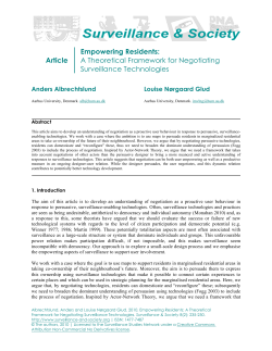 A Theoretical Framework for Negotiating Surveillance Technologies