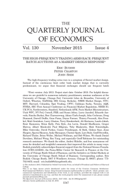 The High-Frequency Trading Arms Race: Frequent Batch Auctions