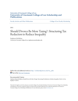 Structuring Tax Reduction to Reduce Inequality