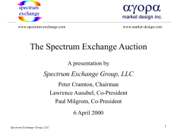 Presentation on the Spectrum Exchange Auction, April 6, 2000.