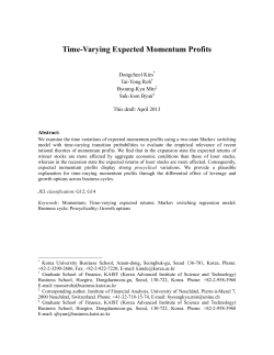 Time-Varying Expected Momentum Profits