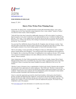 Sherry Price Writes Prize-Winning Essay