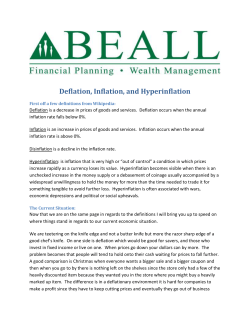 Deflation, Inflation, and Hyperinflation