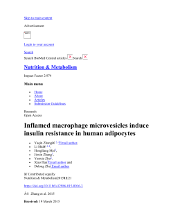 Inflamed macrophage microvesicles induce insulin resistance in