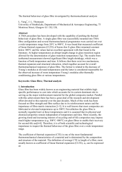 Thomason JL Pure The thermal behaviour of glass