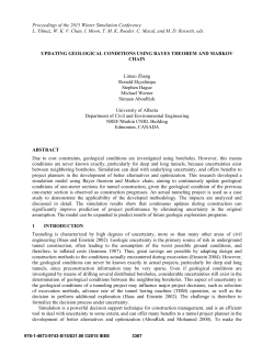 updating geological conditions using bayes theorem and markov