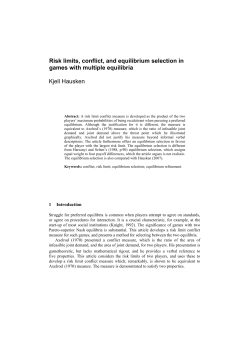 Risk limits, conflict, and equilibrium selection in games with multiple