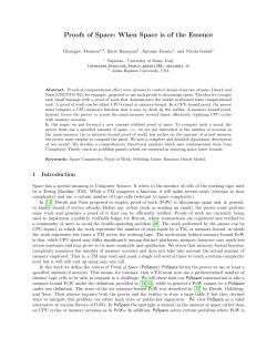 Proofs of Space - Cryptology ePrint Archive