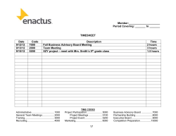 Team Member Timesheet - Enactus United States
