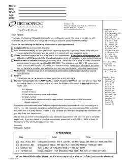 Name: DOB: Chart - Orthopedic Institute Sioux Falls