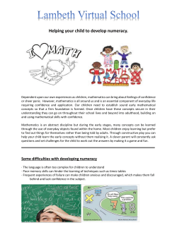 Helping your child to develop numeracy.