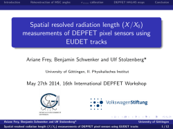 Spatial resolved radiation length (X/X0) measurements of